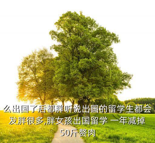 么出国了后都胖听说出国的留学生都会发胖很多,胖女孩出国留学 一年减掉50斤赘肉