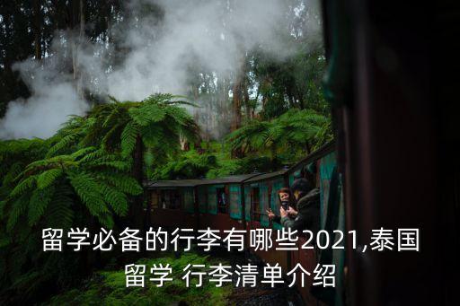 留学必备的行李有哪些2021,泰国留学 行李清单介绍