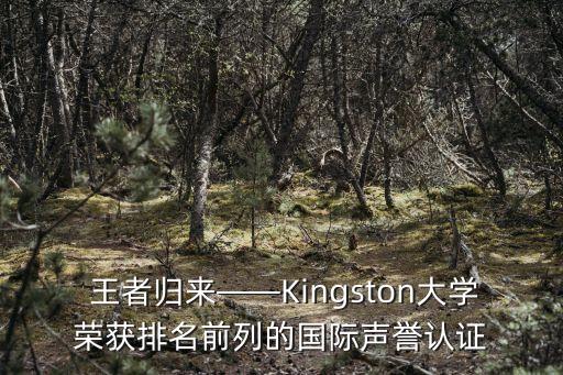  王者归来——Kingston大学荣获排名前列的国际声誉认证