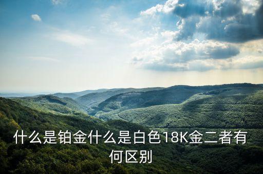 什么是铂金什么是白色18K金二者有何区别