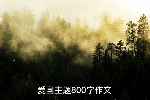 爱国主题800字作文