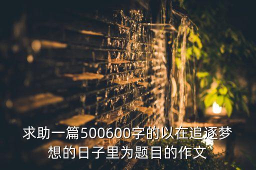 求助一篇500600字的以在追逐梦想的日子里为题目的作文