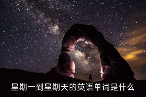 星期一到星期天的英语单词是什么