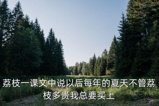 荔枝一课文中说以后每年的夏天不管荔枝多贵我总要买上