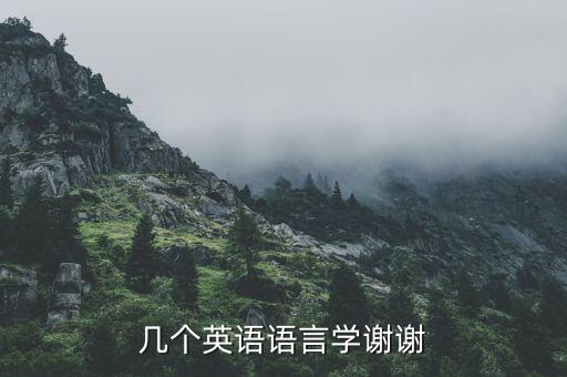 几个英语语言学谢谢