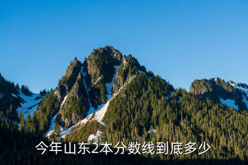 今年山东2本分数线到底多少