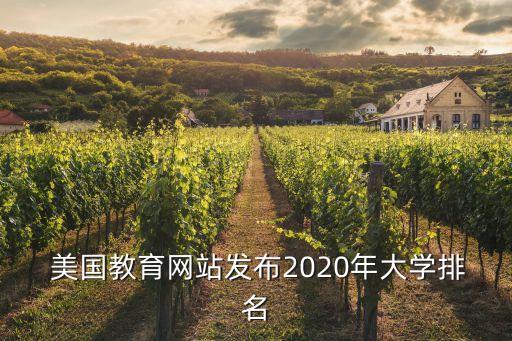  美国教育网站发布2020年大学排名