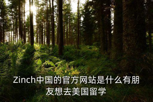 Zinch中国的官方网站是什么有朋友想去美国留学