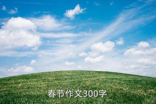 春节作文300字