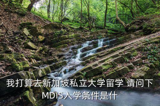 我打算去新加坡私立大学留学 请问下MDIS入学条件是什