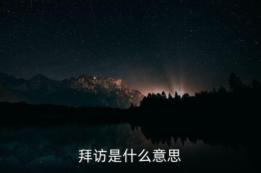 拜访是什么意思