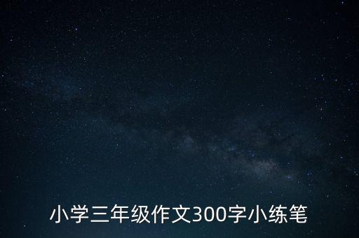 小学三年级作文300字小练笔