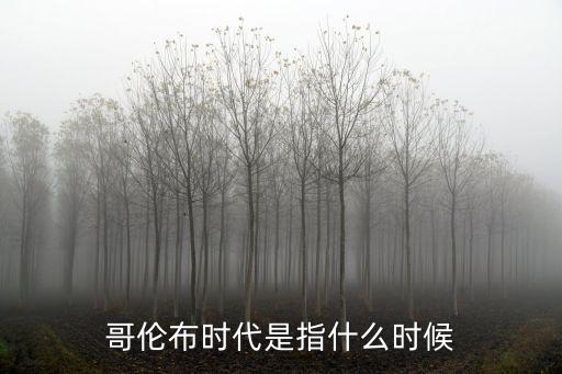 哥伦布时代是指什么时候