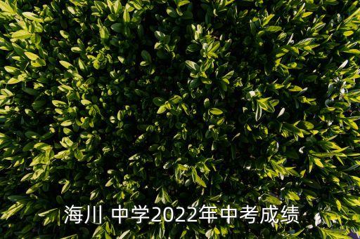  海川 中学2022年中考成绩