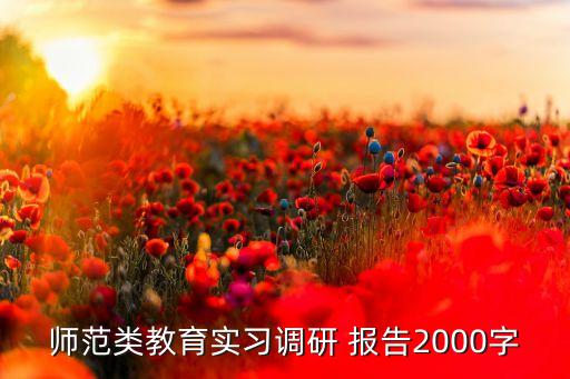 师范类教育实习调研 报告2000字