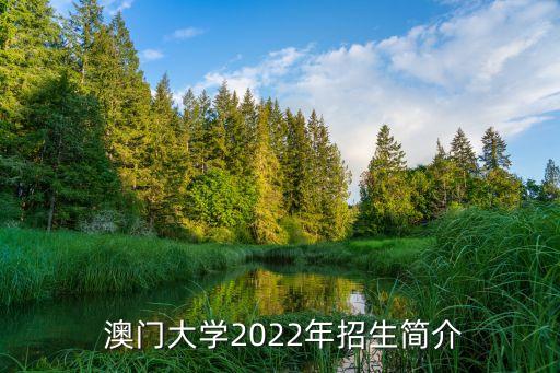  澳门大学2022年招生简介