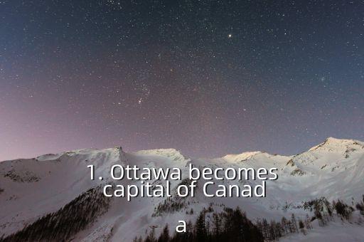 1. Ottawa becomes capital of Canada