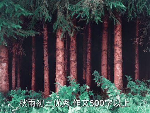 秋雨初三优秀 作文500字以上