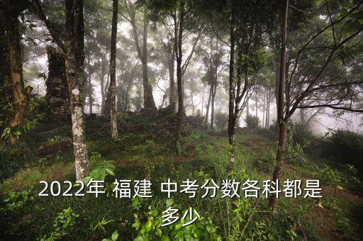 2022年 福建 中考分数各科都是多少