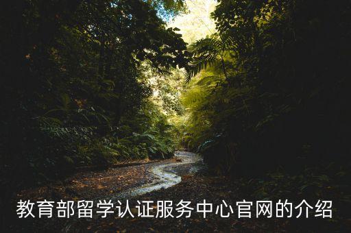 教育部留学认证服务中心官网的介绍