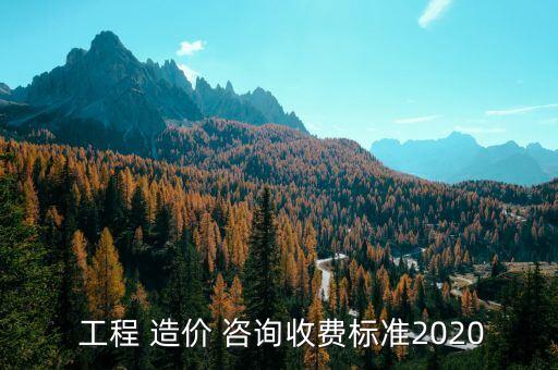  工程 造价 咨询收费标准2020