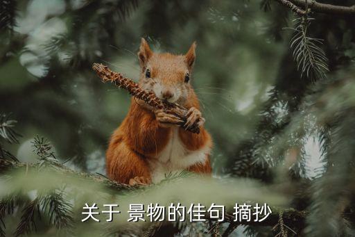 关于 景物的佳句 摘抄