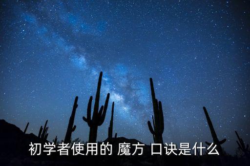 初学者使用的 魔方 口诀是什么