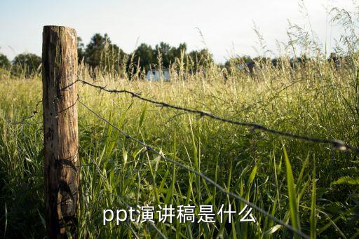 ppt演讲稿是什么