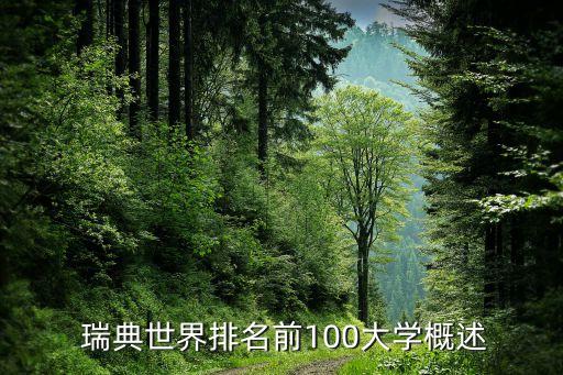  瑞典世界排名前100大学概述