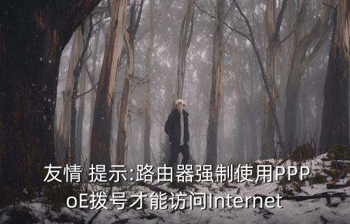  友情 提示:路由器强制使用PPPoE拨号才能访问Internet