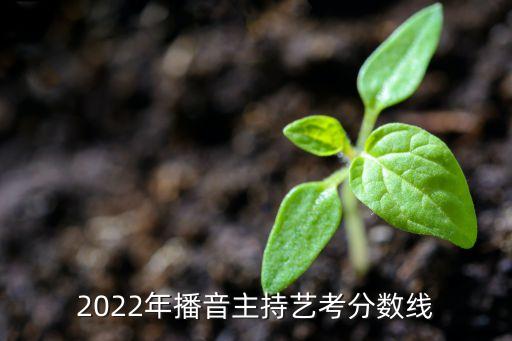 2022年播音主持艺考分数线