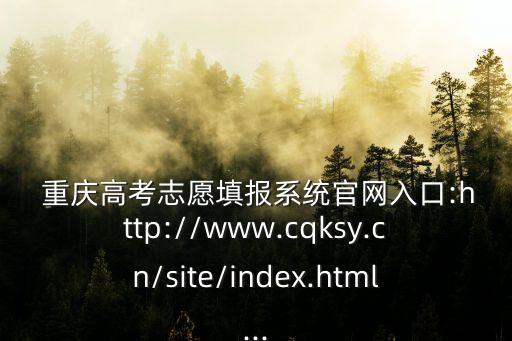  重庆高考志愿填报系统官网入口:http://www.cqksy.cn/site/index.html...