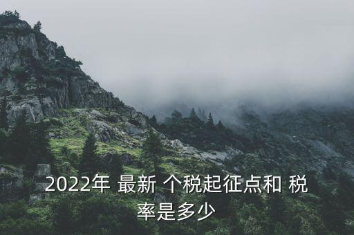 2022年 最新 个税起征点和 税率是多少