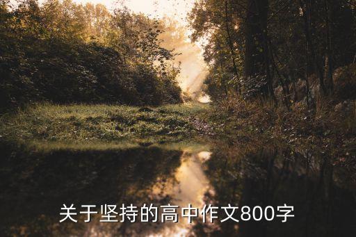 关于坚持的高中作文800字